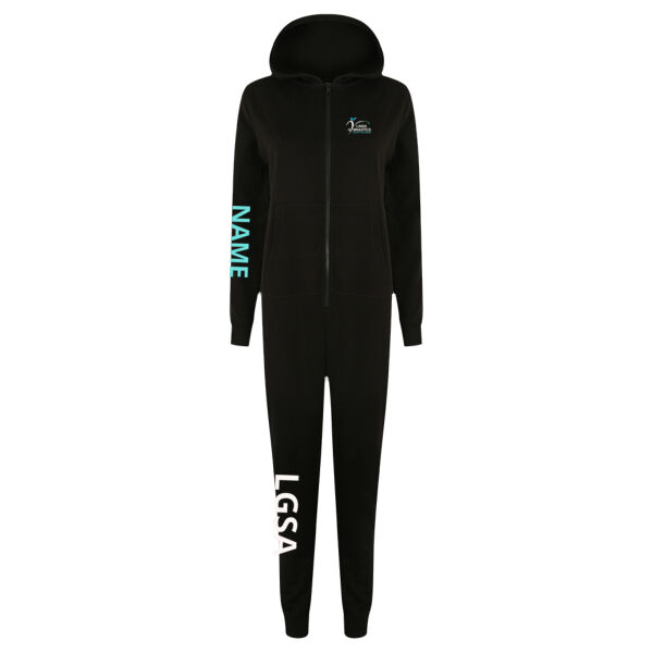 LGSA - ADULT ONESIE - TEAL GLITTER NAME Thumbnail