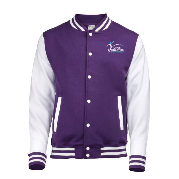 LSGA - ADULT VARSITY JACKET - PURPLE  GLITTER NAME Thumbnail